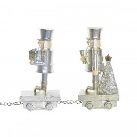 Decorazione Natalizia DKD Home Decor Resina Treno (28 x 5 x 12 cm) (2 Unità)