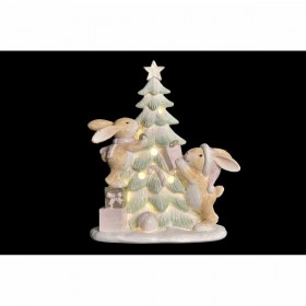 Decorazione Natalizia DKD Home Decor Albero Resina (13,5 x 8 x 16 cm) (2 Unità)