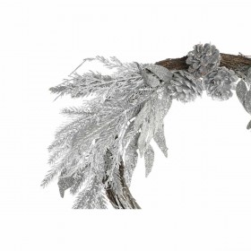 Ghirlanda di Natale DKD Home Decor Metallo Poliestere (50 x 6 x 40 cm) (2 Unità)