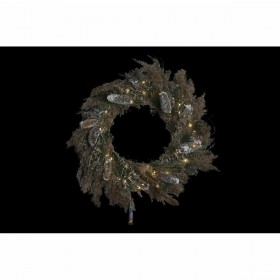 Ghirlanda di Natale DKD Home Decor Fiore (60 x 10 x 60 cm) (2 Unità)