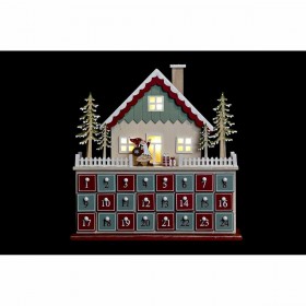 Calendario dell'Avvento DKD Home Decor Legno Casa (32 x 8 x 33 cm) (2 Unità)
