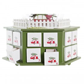 Calendario dell'Avvento DKD Home Decor Legno (22 x 19 x 20 cm) (2 Unità)