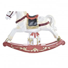 Decorazione Natalizia DKD Home Decor Cavallo Resina (14 x 4 x 11 cm) (2 Unità)