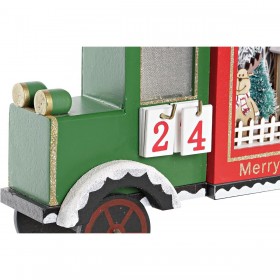 Calendario dell'Avvento DKD Home Decor Camion Luce LED Legno MDF (31 x 9 x 20 cm)