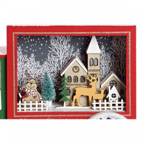 Calendario dell'Avvento DKD Home Decor Camion Luce LED Legno MDF (31 x 9 x 20 cm)