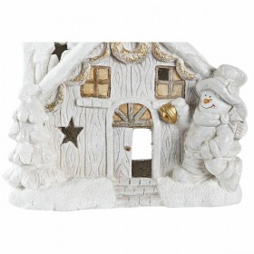 Decorazione Natalizia DKD Home Decor Casa Nevoso Magnesio (38 x 21 x 45 cm) (2 Unità)