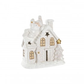 Decorazione Natalizia DKD Home Decor Casa Nevoso Magnesio (38 x 21 x 45 cm) (2 Unità)