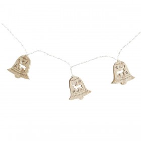 Ghirlanda di Luci LED DKD Home Decor Renna Cappe Marrone Legno MDF (6,5 x 1,4 x 5,8 cm)