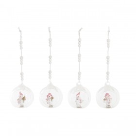 Decorazione Natalizia DKD Home Decor Cristallo Resina (7 x 6 x 8 cm) (4 Unità)