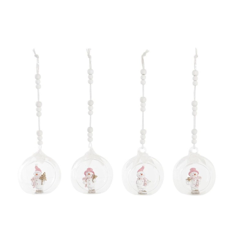 Decorazione Natalizia DKD Home Decor Cristallo Resina (7 x 6 x 8 cm) (4 Unità)