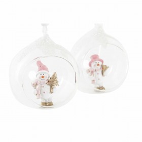 Decorazione Natalizia DKD Home Decor Cristallo Resina (7 x 6 x 8 cm) (4 Unità)