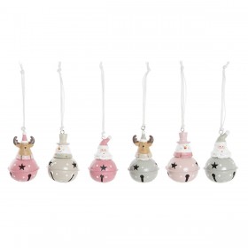 Decorazione Natalizia DKD Home Decor Metallo Resina (5 x 5 x 9 cm) (6 Unità)