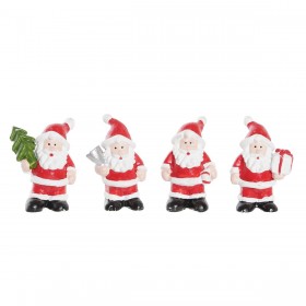 Decorazione Natalizia DKD Home Decor Resina Babbo Natale (3,5 x 2,5 x 4 cm) (4 Unità)