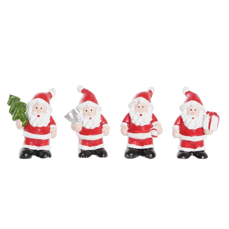 Decorazione Natalizia DKD Home Decor Resina Babbo Natale (3,5 x 2,5 x 4 cm) (4 Unità)