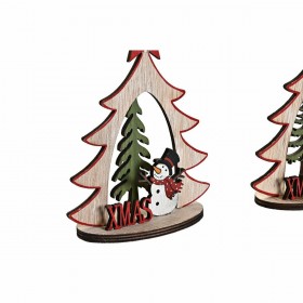 Decorazione Natalizia DKD Home Decor Legno (2 Unità) (14 x 6 x 18 cm)