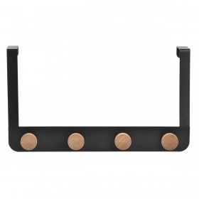 Appendiabiti per Porte DKD Home Decor (4 Grucce) Metallo Legno (35 x 2,5 x 20 cm)