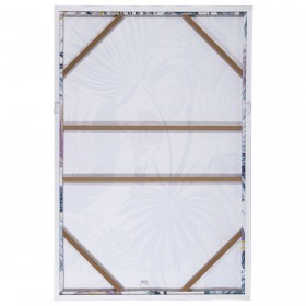 Quadro Alexandra House Living Legno Fiori 80 x 120 cm
