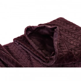 Coperta DKD Home Decor Frecce Malva (130 x 170 x 2 cm)