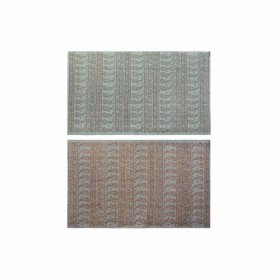 Tappeto DKD Home Decor 120 x 180 x 0,4 cm Azzurro Poliestere Verde Arabo (2 Unità)