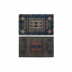 Tappeto DKD Home Decor 120 x 180 x 0,4 cm Azzurro Arancio Poliestere Arabo (2 Unità)