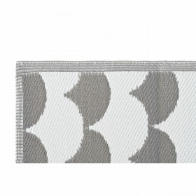 Tappeto DKD Home Decor Grigio Onde Bianco (2 Unità) (120 x 180 cm)