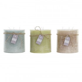 Candela DKD Home Decor Vaniglia Cera Di base (12 x 12 x 12 cm) (3 Unità)