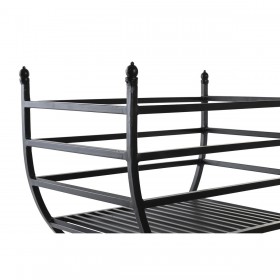 Legnaia DKD Home Decor Nero Acciaio 48 x 30 x 57 cm Supporto per Legna