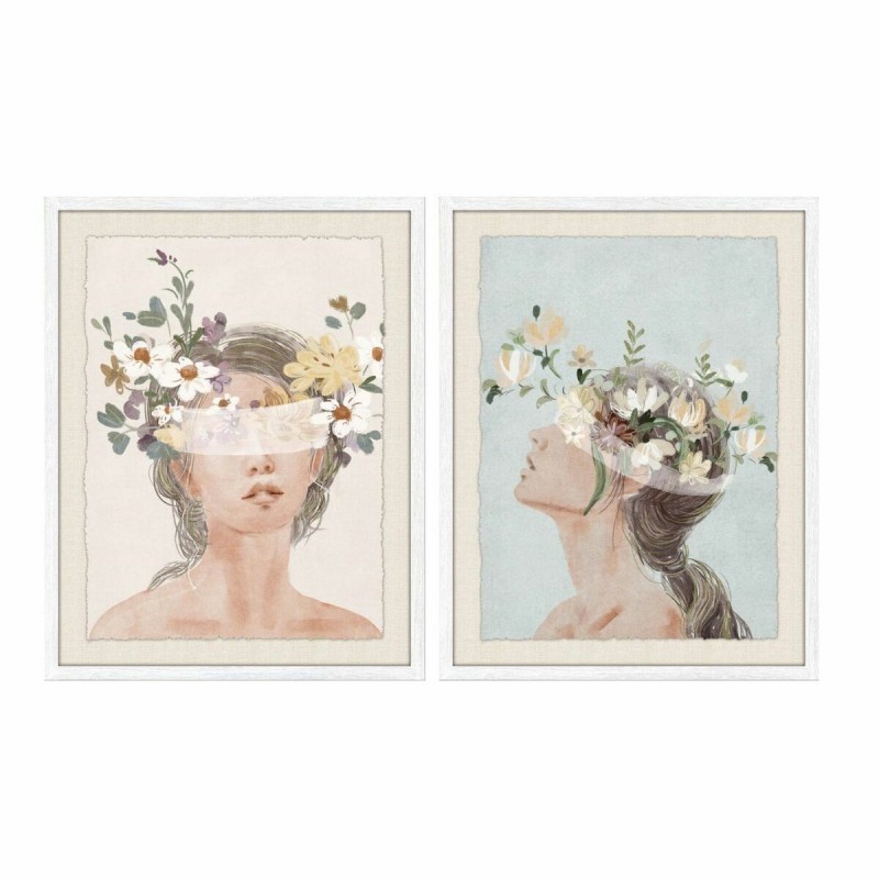 Quadro DKD Home Decor Testa (55 x 2,5 x 70 cm) (2 Unità)