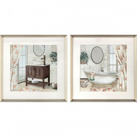 Quadro DKD Home Decor Bagni (2 Unità) (40 x 2 x 40 cm)