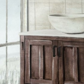 Quadro DKD Home Decor Bagni (2 Unità) (40 x 2 x 40 cm)