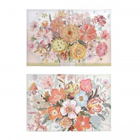 Tela DKD Home Decor Fiori (2 Unità) (90 x 3 x 60 cm)