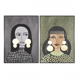 Quadro DKD Home Decor Donna Moderno (102,5 x 4,3 x 142,6 cm) (2 Unità)