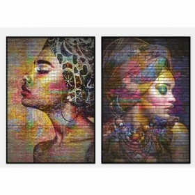 Tela DKD Home Decor Coloniale Africana (40 x 3,5 x 55 cm) (2 Unità)