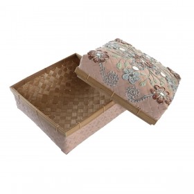 Set di Cestini DKD Home Decor Multicolore Bambù Boho 29 x 29 x 22 cm