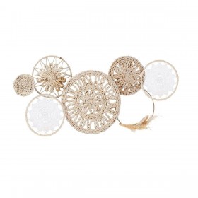 Decorazione da Parete DKD Home Decor 79 X 7 X 41,5 CM Naturale Bianco Boho