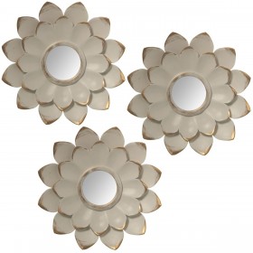 Decorazione da Parete Alexandra House Living Acrilico Plastica Melammina Specchio 3 Pezzi
