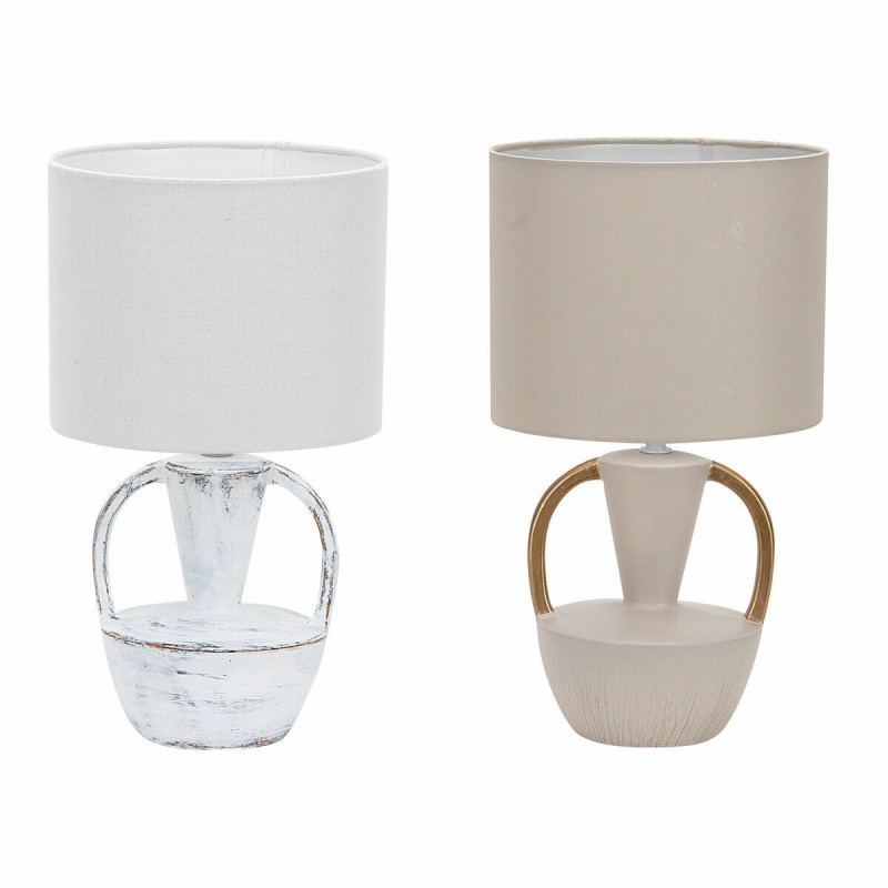 Lampada da tavolo DKD Home Decor Ceramica Poliestere 50 W (20 x 20 x 35 cm) (2 Unità)