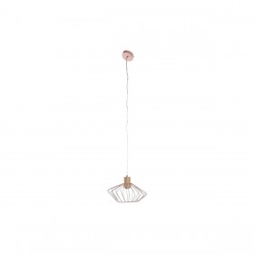 Lampadario DKD Home Decor 34 x 34 x 21 cm Argentato Nero Grigio Rosa Metallo Bianco 50 W 60 W Pino