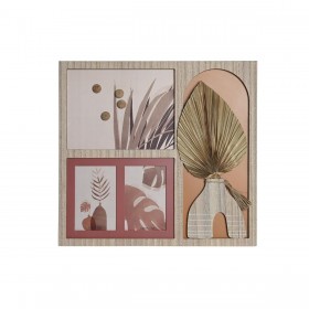 Cornice Portafoto DKD Home Decor 43 x 1,2 x 40 cm Naturale Multicolore Legno MDF Boho