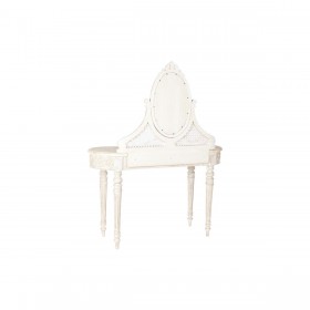 Toeletta DKD Home Decor 114 x 44 x 141 cm Bianco Beige Legno di mango Legno MDF