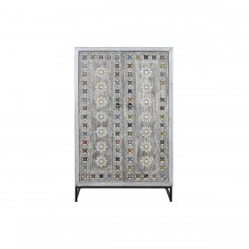 Armadio DKD Home Decor Grigio Bianco Legno di mango (90 x 38 x 150 cm)
