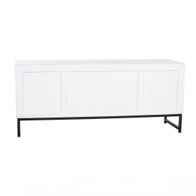 Mobile TV DKD Home Decor Bianco Beige Grigio Multicolore Ceramica Legno di mango 130 x 40 x 56 cm