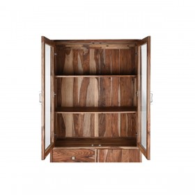 Stand Espositore DKD Home Decor Cristallo Legno d'albero della gomma 100 x 42 x 190 cm