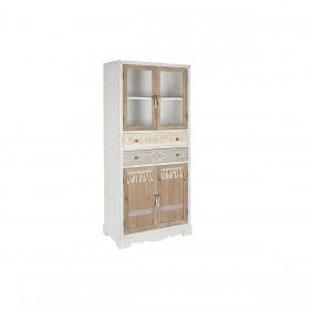 Armadio DKD Home Decor Bianco Naturale Cristallo Abete 86 x 40 x 180 cm 80 x 42 x 180 cm