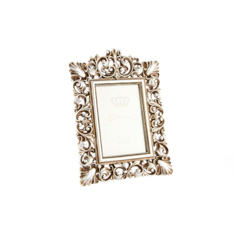 Cornice Portafoto DKD Home Decor 18 x 2 x 25 cm Dorato Resina Shabby Chic