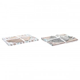 Tovaglia e tovaglioli DKD Home Decor 9 Pezzi 2 Unità 150 x 250 x 0,5 cm Grigio Blu cielo