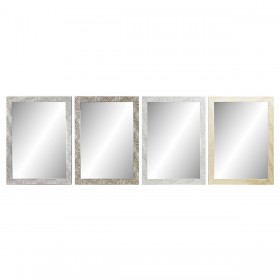 Specchio da parete DKD Home Decor Tropicale Foglia della pianta 70 x 2 x 97 cm (4 Unità)