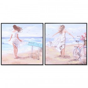 Quadro DKD Home Decor 83 x 3,5 x 83 cm Mediterraneo (2 Unità)