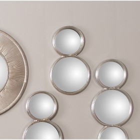 Specchio da parete Alexandra House Living Argentato Metallo Cerchi 2 x 24 x 41 cm