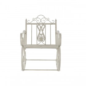 Sedia a Dondolo DKD Home Decor Metallo Alluminio Bianco (63 x 89 x 92 cm)